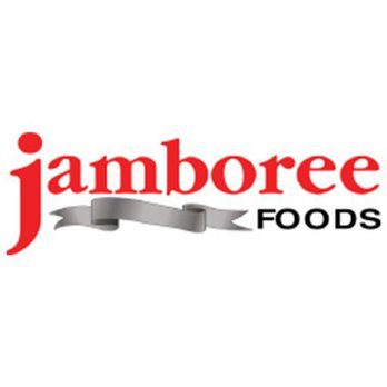 Jamboree Foods logo with ribbon design