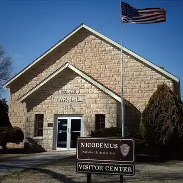 Nicodemus National Historic Site entrance sign