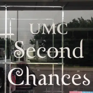 UMC Second Chances store sign