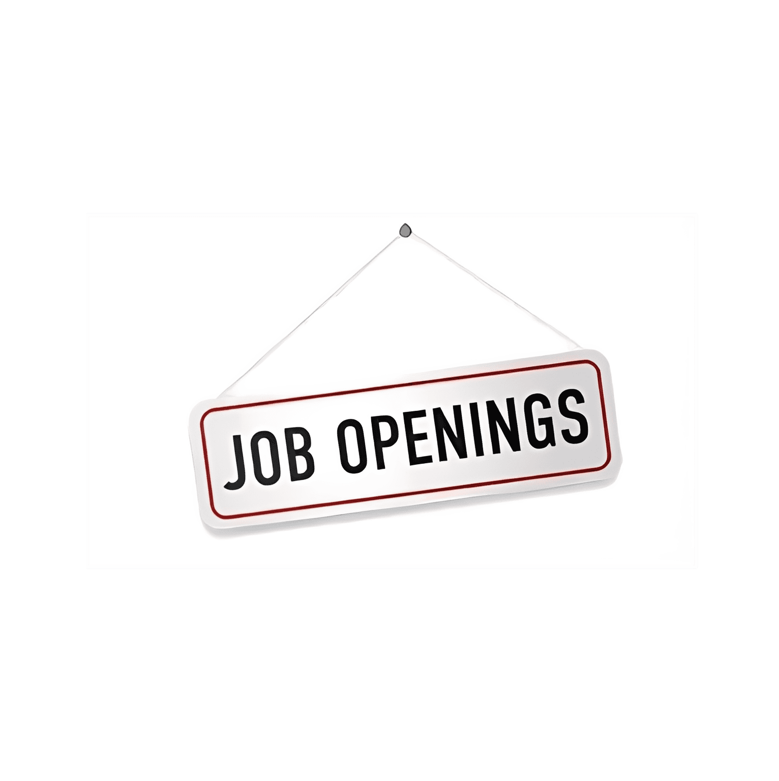 Job openings sign hanging